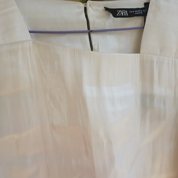 Zara Satin organza square neck top - Picture 5 of 12